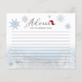 サンタベビーバジェットベビーシャワーアドバイスカード