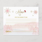 サンタベビーバジェットベビーシャワーアドバイスカード (正面)