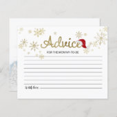 サンタベビーバジェットベビーシャワーアドバイスカード (正面/裏面)