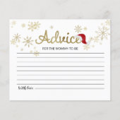 サンタベビーバジェットベビーシャワーアドバイスカード (正面)