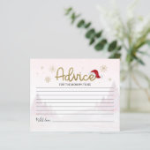 サンタベビーバジェットベビーシャワーアドバイスカード (スタンド正面)