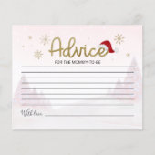 サンタベビーバジェットベビーシャワーアドバイスカード (正面)