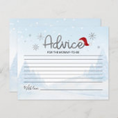 サンタベビーバジェットベビーシャワーアドバイスカード (正面/裏面)