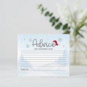 サンタベビーバジェットベビーシャワーアドバイスカード (スタンド正面)