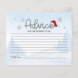 サンタベビーバジェットベビーシャワーアドバイスカード