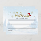 サンタベビーバジェットベビーシャワーアドバイスカード (正面/裏面)