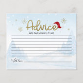 サンタベビーバジェットベビーシャワーアドバイスカード (正面)