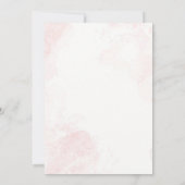 サンタベビーピンクウィンターワンダーランドベビーガールシャワー 招待状 (裏面)