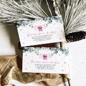 サンタベビーピンクガールクリスマスブックスベビー エンクロージャーカード