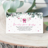 サンタベビーピンクガールクリスマスブックスベビー エンクロージャーカード