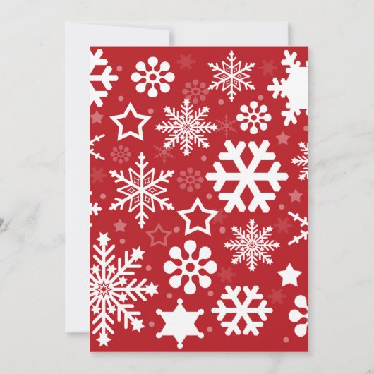 サンタベビーピンククリスマスガール赤ちゃんシャワー 招待状 (裏面)