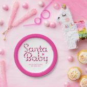サンタベビーピンククリスマスベビーシャワー紙プレート ペーパープレート (パーティー)