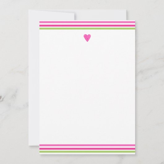 サンタベビーピンクグリーン赤ちゃんシャワーありがとう 招待状 (裏面)