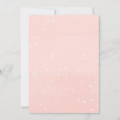 サンタベビーピンク金ゴールドクリスマスツリー赤ちゃんシャワー 招待状 (裏面)