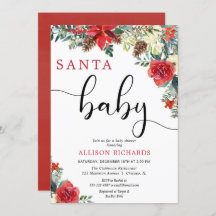 サンタベビーフローラクリスマスの緑の赤ちゃんシャワー