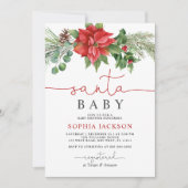 サンタベビーフローラベビーシャワー招待状 招待状 (正面)