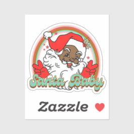 サンタベビーブラックサンタクラムメラニンクリスマス シール