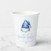 サンタベビーブルーハットクリスマスホリデーベビーシャワー 紙コップ (裏面)