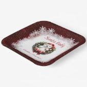 サンタベビーベアークリスマスベビーシャワー紙プレート ペーパープレート (傾斜あり)