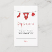 サンタベビーベビーシャワーおむつラッフルクロセスライン エンクロージャーカード (正面)