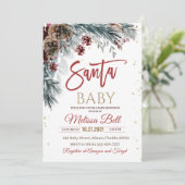 サンタベビーベビーシャワー招待状ウィンターサンタ 招待状 (スタンド正面)