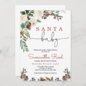 サンタベビーベビーシャワー招待状 招待状 (正面/裏面)