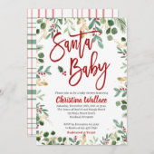 サンタベビーベビーシャワー招待状 招待状 (正面/裏面)