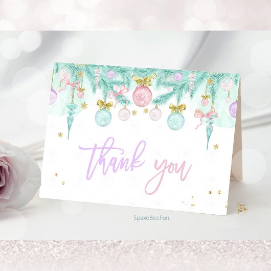 サンタベビーベビーシャワー サンキューカード