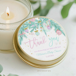 サンタベビーベビーシャワー ラウンドシール