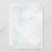 サンタベビーホリデーウィンタークリスマスベビーシャワー 招待状 (裏面)