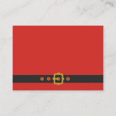 サンタベビーホリデーベビーシャワーオムツラッフルインザー エンクロージャーカード (裏面)