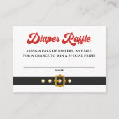 サンタベビーホリデーベビーシャワーオムツラッフルインザー エンクロージャーカード (正面)