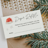 サンタベビーホリデーベビーシャワーオムツラッフル エンクロージャーカード