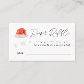 サンタベビーホリデーベビーシャワーオムツラッフル エンクロージャーカード (正面)