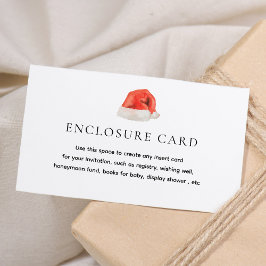 サンタベビーホリデーベビーシャワーカスタム エンクロージャーカード