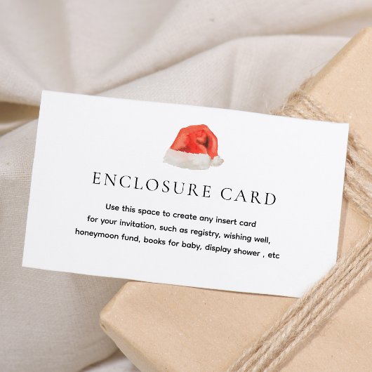 サンタベビーホリデーベビーシャワーカスタム エンクロージャーカード