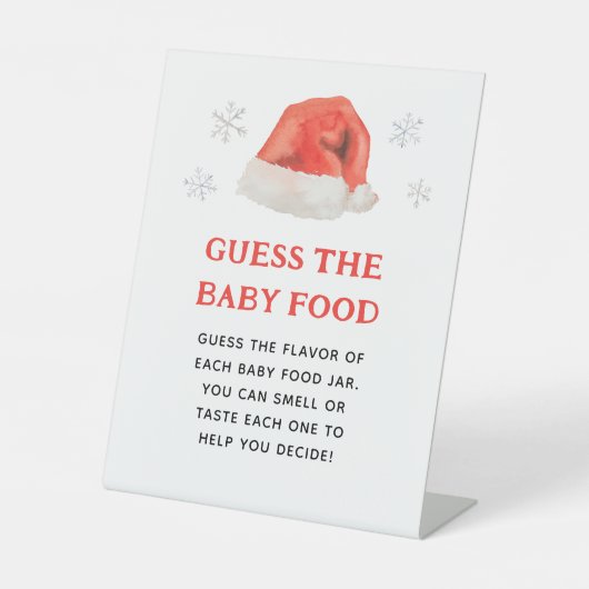 サンタベビーホリデーベビーシャワーゲットザベビー食品 台座サイン (正面)