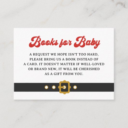 サンタベビーホリデーベビーシャワーブズベビー エンクロージャーカード (正面)