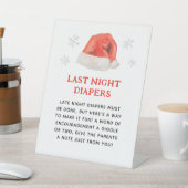 サンタベビーホリデーベビーシャワー昨夜おむつ 台座サイン (インサイチュ)