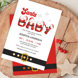 サンタベビーホリデーベビーシャワー 招待状