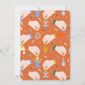 サンタベビーホリデーレッドバードガールベビーシャワー 招待状 (裏面)