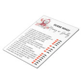 サンタベビーポーラーベアーベイビーシャワー誰が推測 ノートパッド (アングル)