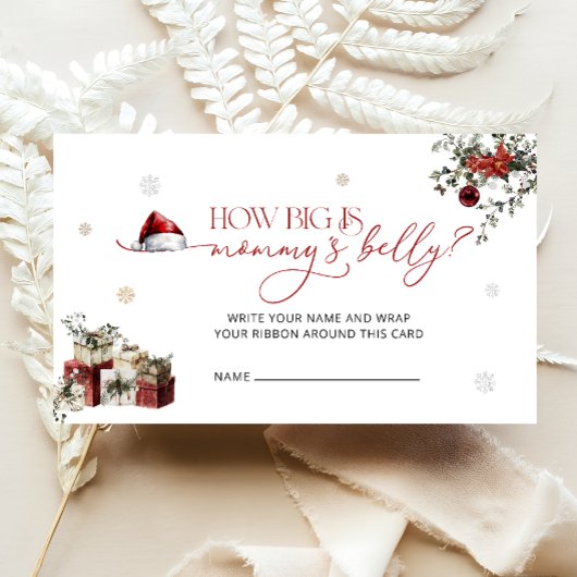 サンタベビーママのお腹の大きさ エンクロージャーカード