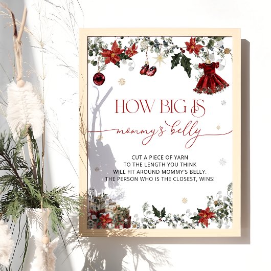 サンタベビーママのお腹の大きさ ポスター