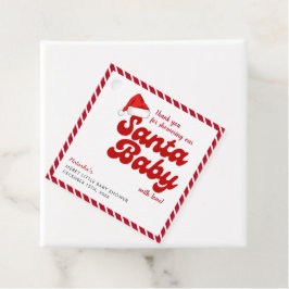 サンタベビーメリーリトルクリスマスベビーシャワー フェイバータグ