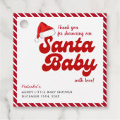 サンタベビーメリーリトルクリスマスベビーシャワー フェイバータグ (正面)
