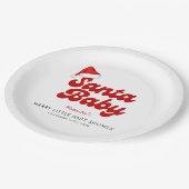 サンタベビーメリーリトルクリスマスベビーシャワー ペーパープレート (アングル)