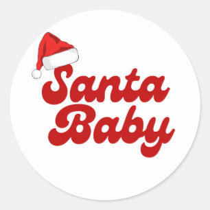 サンタベビーメリーリトルクリスマスベビーシャワー ラウンドシール