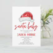 サンタベビーレッドハットクリスマスシャワー招待状 招待状 (スタンド正面)