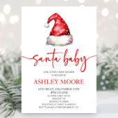 サンタベビーレッドハットクリスマスホリデーベビーシャワー 招待状